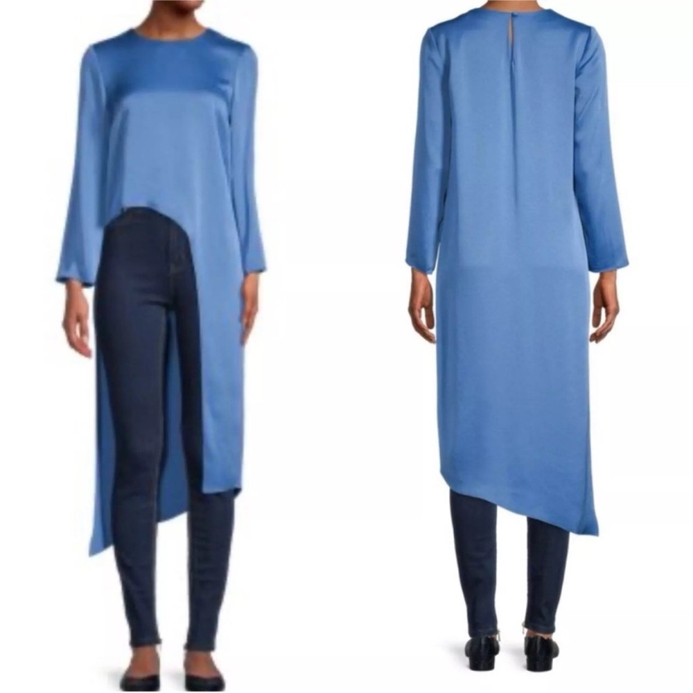 Veronica Beard Rome Asymmetrical Midi Tunic Top French Blue Size‎ 4 TOP ONLY NEW